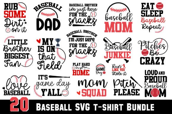 Baseball SVG and PNG Bundle for Graphics and Crafts