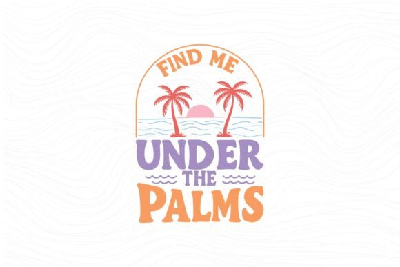 Boho Retro Summer Beach SVG Palms Review