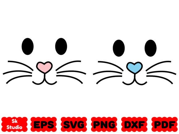 Bunny Faces SVG: Elegant Graphics for Crafts