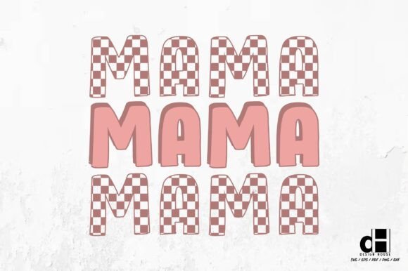 Checkered Mama Motherhood SVG Design for Creative Graphics