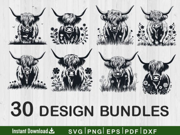 Cute Happy Highland Cow SVG for Graphics and Crafts