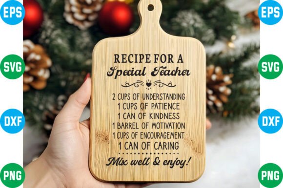 Enhancing Your Content with Recipe for a Special Teacher SVG Graphics