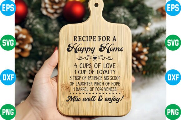 Recipe for a Happy Home SVG: A Perfect Craft Graphic