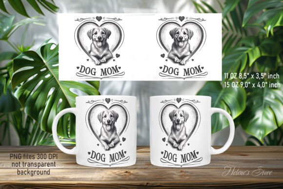 Review: Dog Mom Heart Sketch Mug Wrap for Crafts