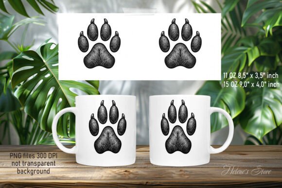 Review: Dog Paw Pattern Mug Wrap for Crafts and Graphics
